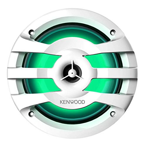 Kenwood KFC - 1673MRBL 6 - 3/4" 2 - Way Marine Speakers With Built - In LED Lights (White) - electronicsexpo.com - Marine Speakers