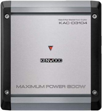 Kenwood KAC-D3104 4-Channel Class D 600W Max Amplifier with Bass Boost