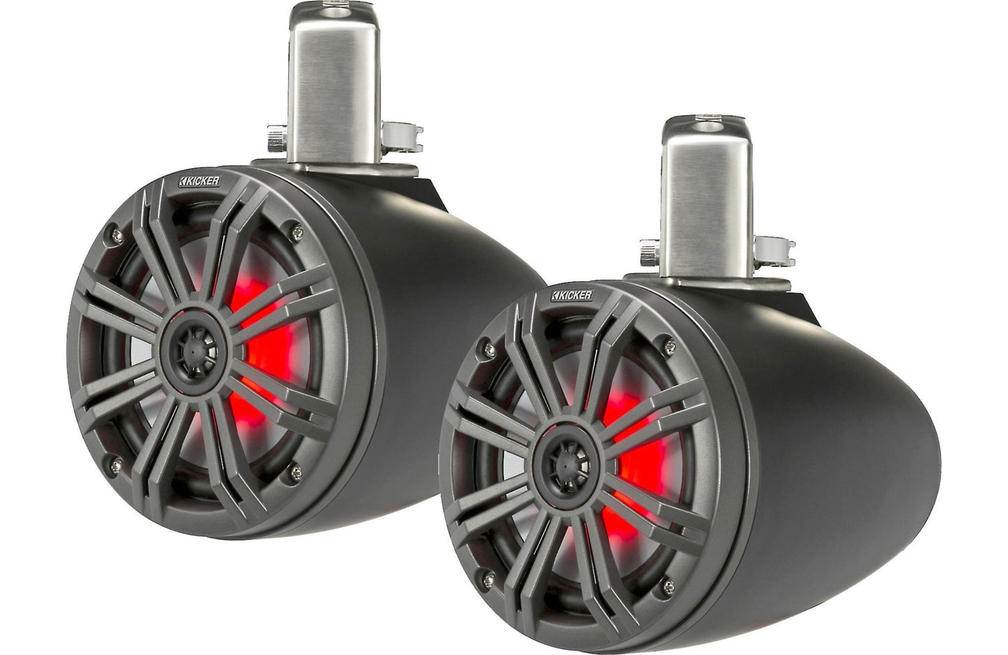 Kicker 45KMTC65 6 - 1/2" Wakeboard Tower Speakers (Charcoal/Black) - electronicsexpo.com - Marine Speakers