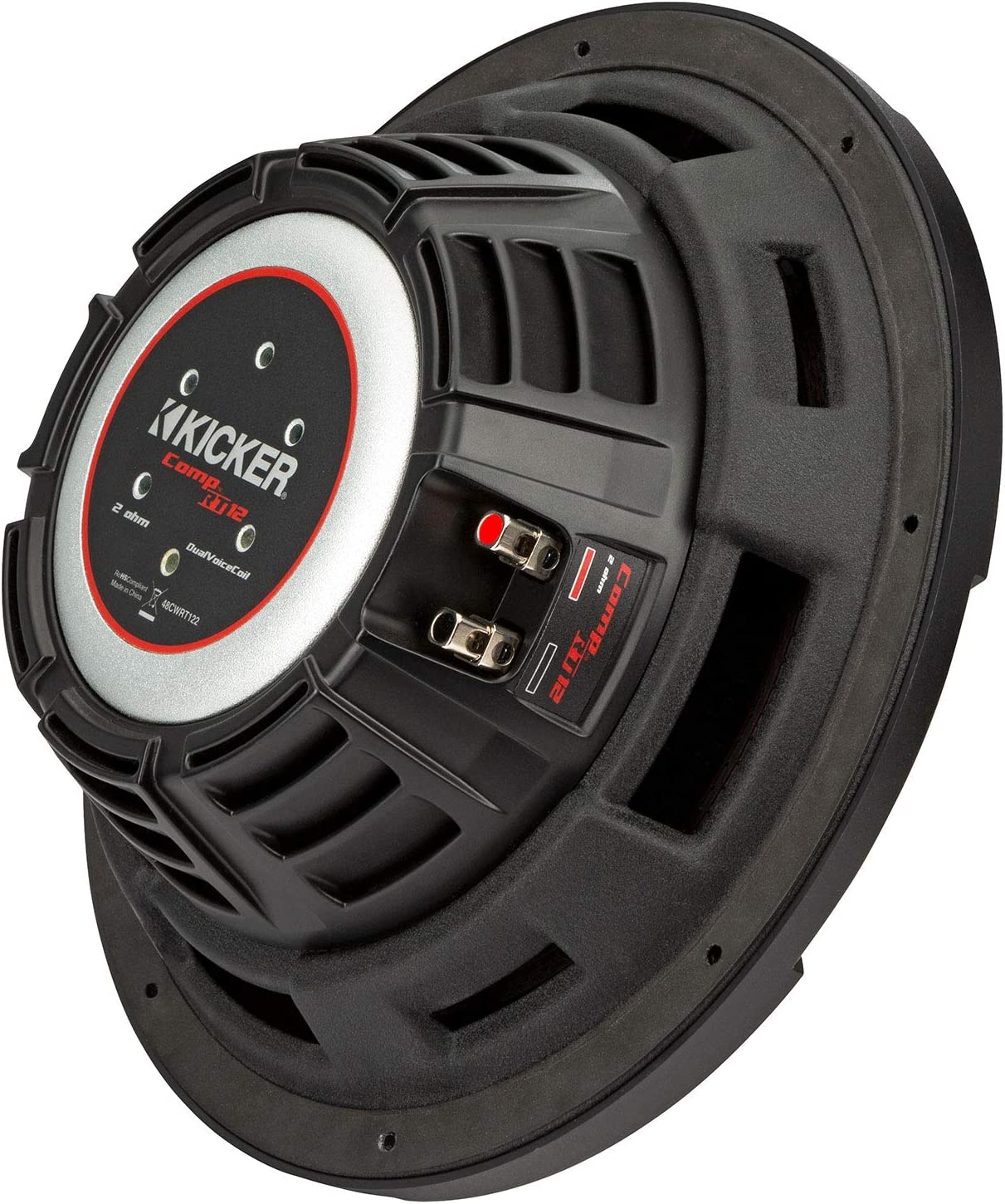Kicker 48CWRT124 CompRT Series Shallow - Mount 12" Subwoofer Dual 4 - ohm Voice Coils - electronicsexpo.com - Car Speakers