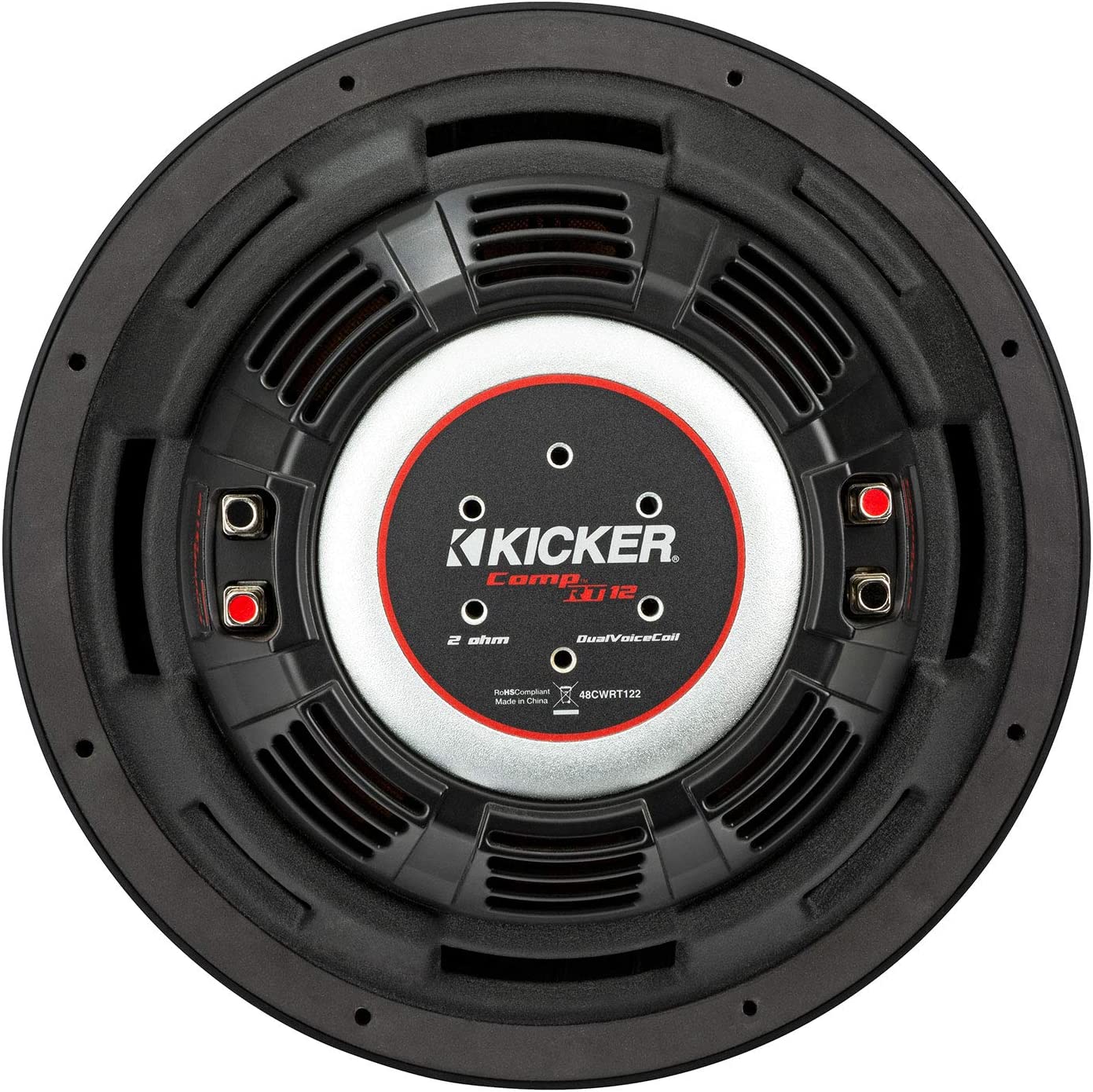 Kicker 48CWRT124 CompRT Series Shallow - Mount 12" Subwoofer Dual 4 - ohm Voice Coils - electronicsexpo.com - Car Speakers