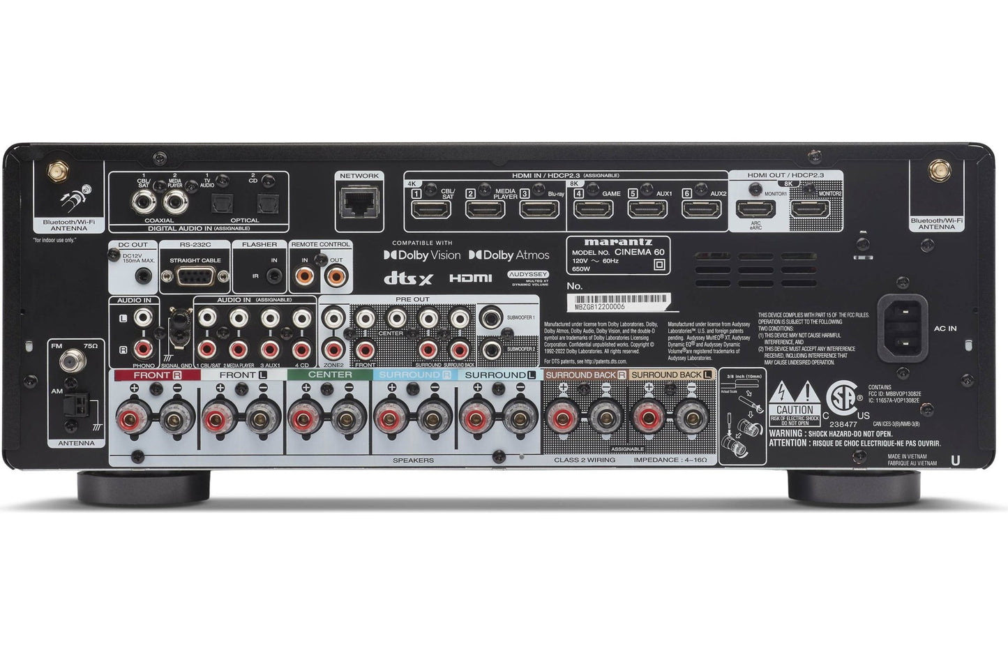 Marantz Cinema 60 7.2 - Channel 8K Home Theater Receiver - electronicsexpo.com - Home Theater Receivers