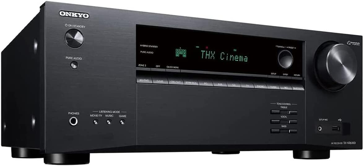 Onkyo TX-NR6100 7.2-Channel Home Theater AV Receiver with Dolby Atmos, Wi-Fi, Bluetooth (Open Box)