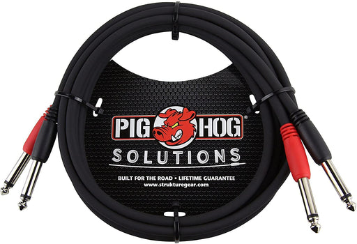 Pig Hog PD-21406 Dual 1/4" Mono (Male) Cable (6ft) - Audio Accessories - electronicsexpo.com