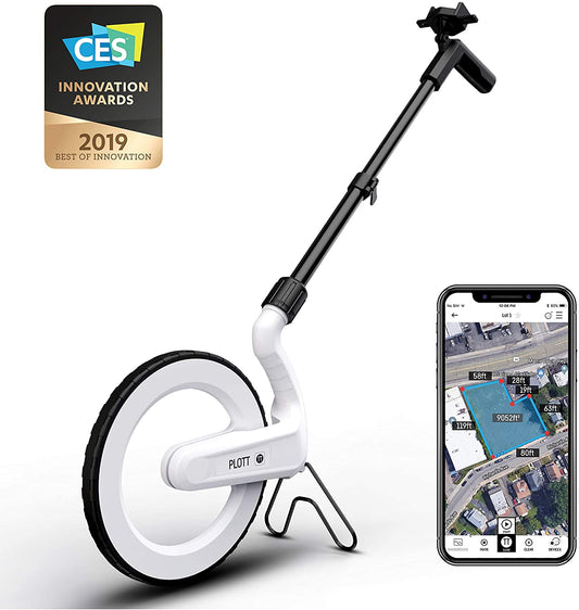 Plott Carta Digital Map & Measuring Wheel, Connects to App for Quick Estimation and Sharing Files - electronicsexpo.com-Mapping & Measuring Wheels