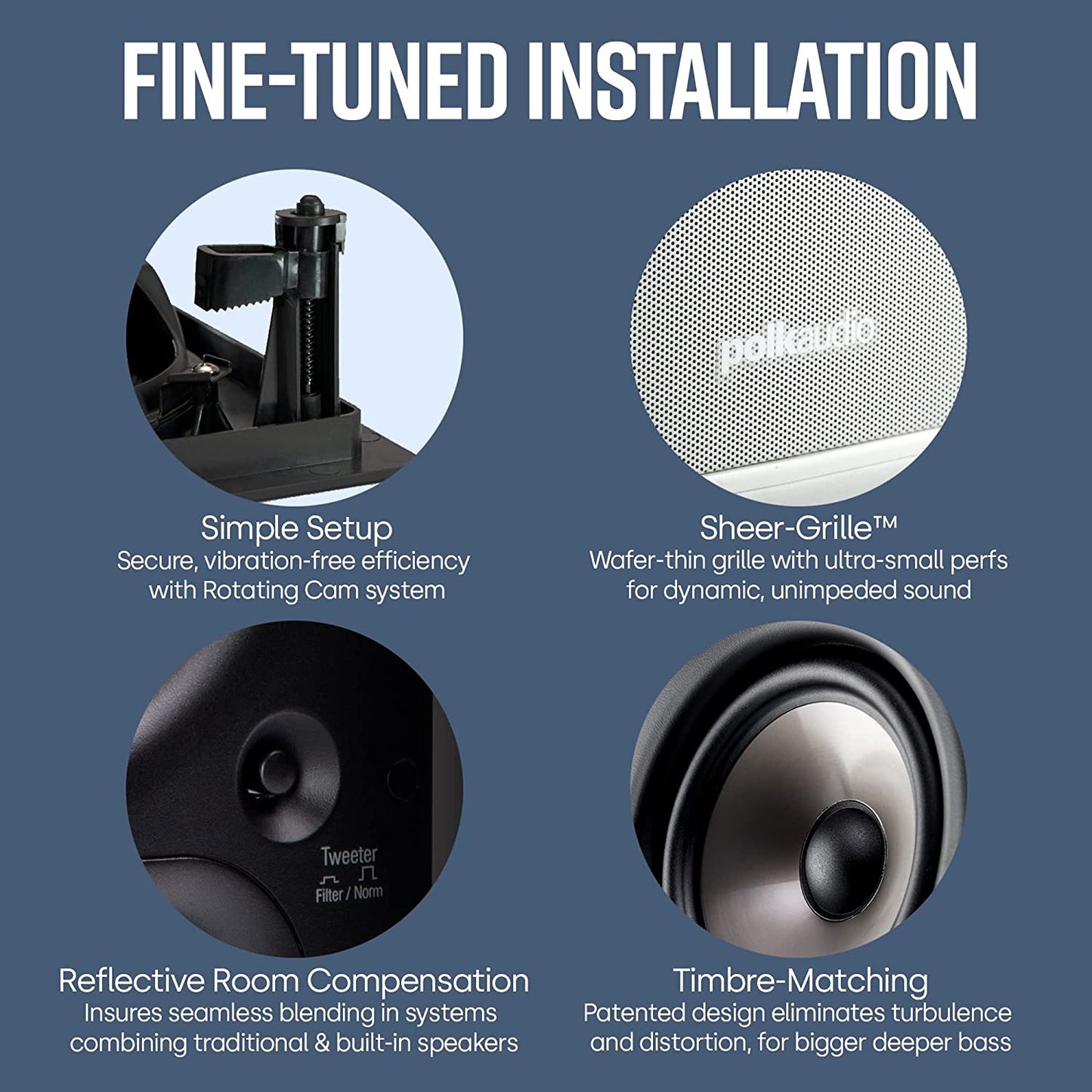 Polk Audio 65 - RT In - Wall Speaker (Each) - electronicsexpo.com - In Ceiling In Wall Speakers