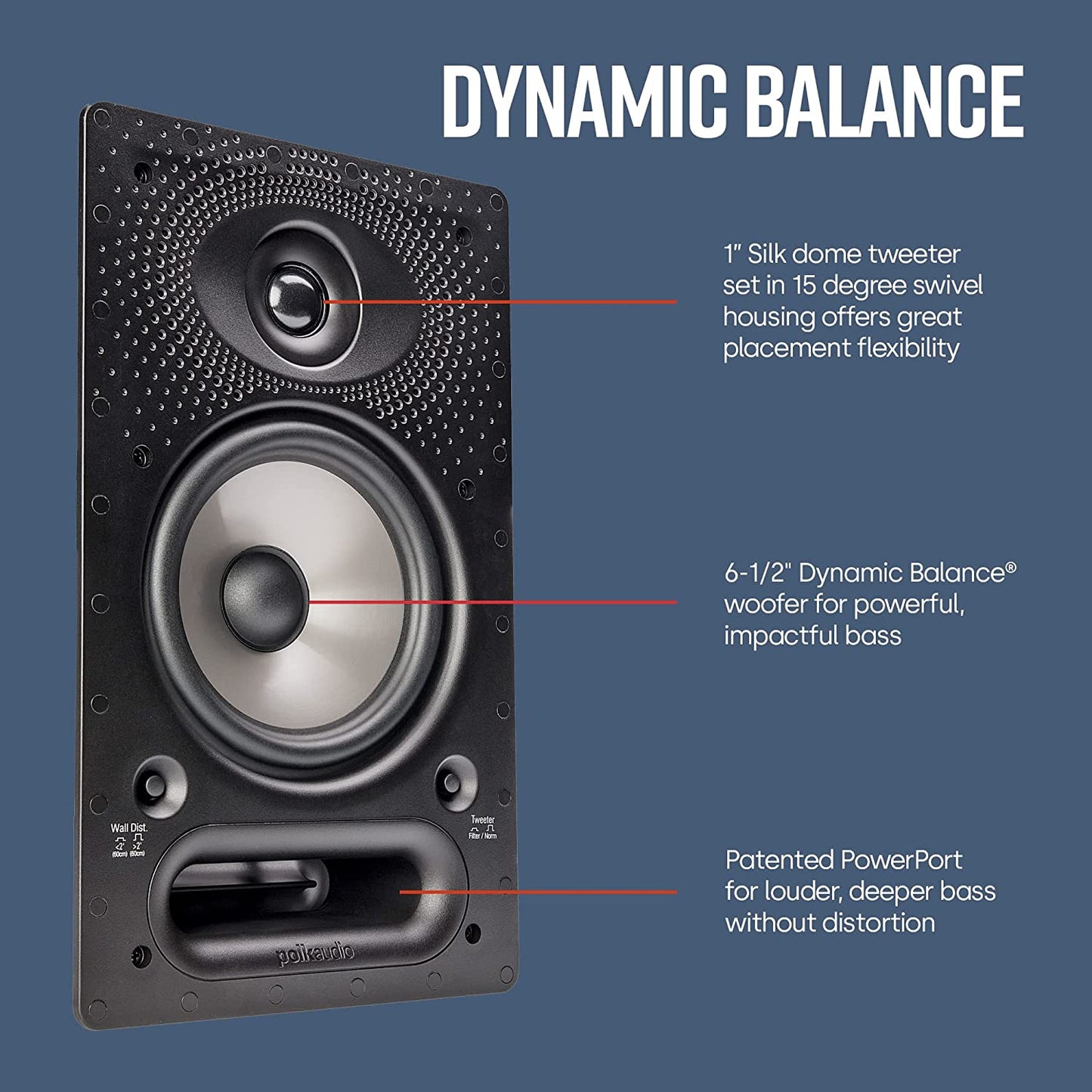 Polk Audio 65 - RT In - Wall Speaker (Each) - electronicsexpo.com - In Ceiling In Wall Speakers