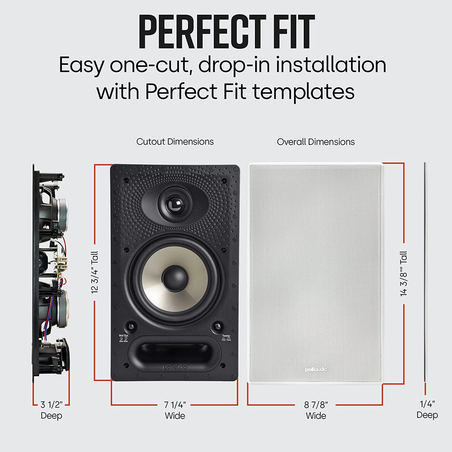 Polk Audio 65 - RT In - Wall Speaker (Each) - electronicsexpo.com - In Ceiling In Wall Speakers
