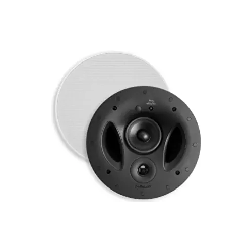 Polk Audio 70 - RT 3 - Way In - Ceiling Speaker (2.5? Driver, 7? Sub) - The Vanishing Series | Power Port | Paintable Grille | Dual Band - Pass Bass Ports White - electronicsexpo.com - In Ceiling In Wall Speakers
