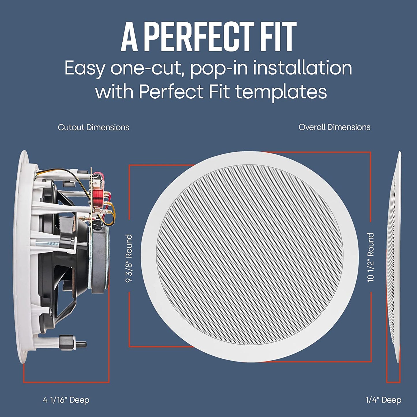 Polk Audio MC80 2 - Way In - Ceiling 8" Speaker (Each/White) - electronicsexpo.com - In Ceiling In Wall Speakers