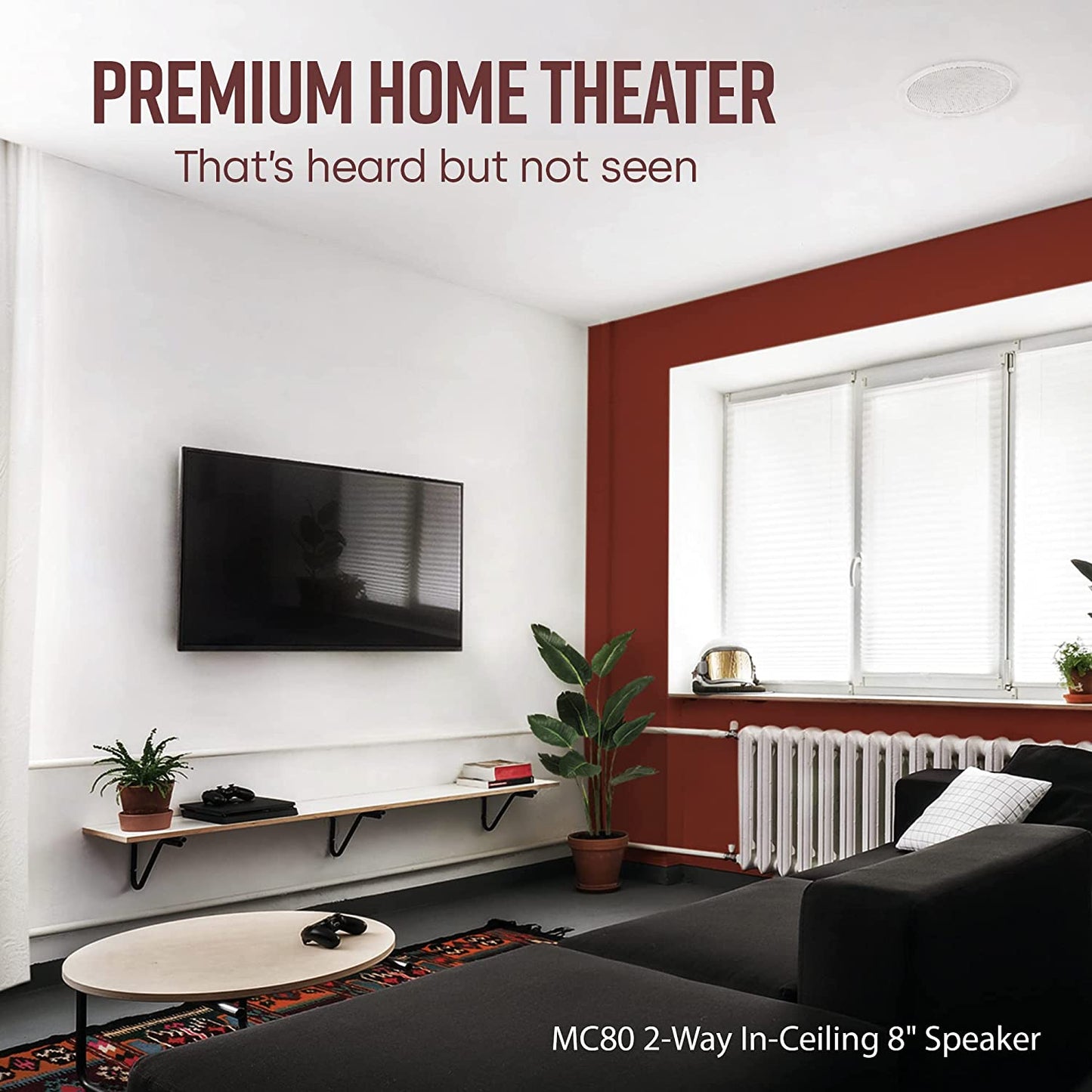 Polk Audio MC80 2 - Way In - Ceiling 8" Speaker (Each/White) - electronicsexpo.com - In Ceiling In Wall Speakers