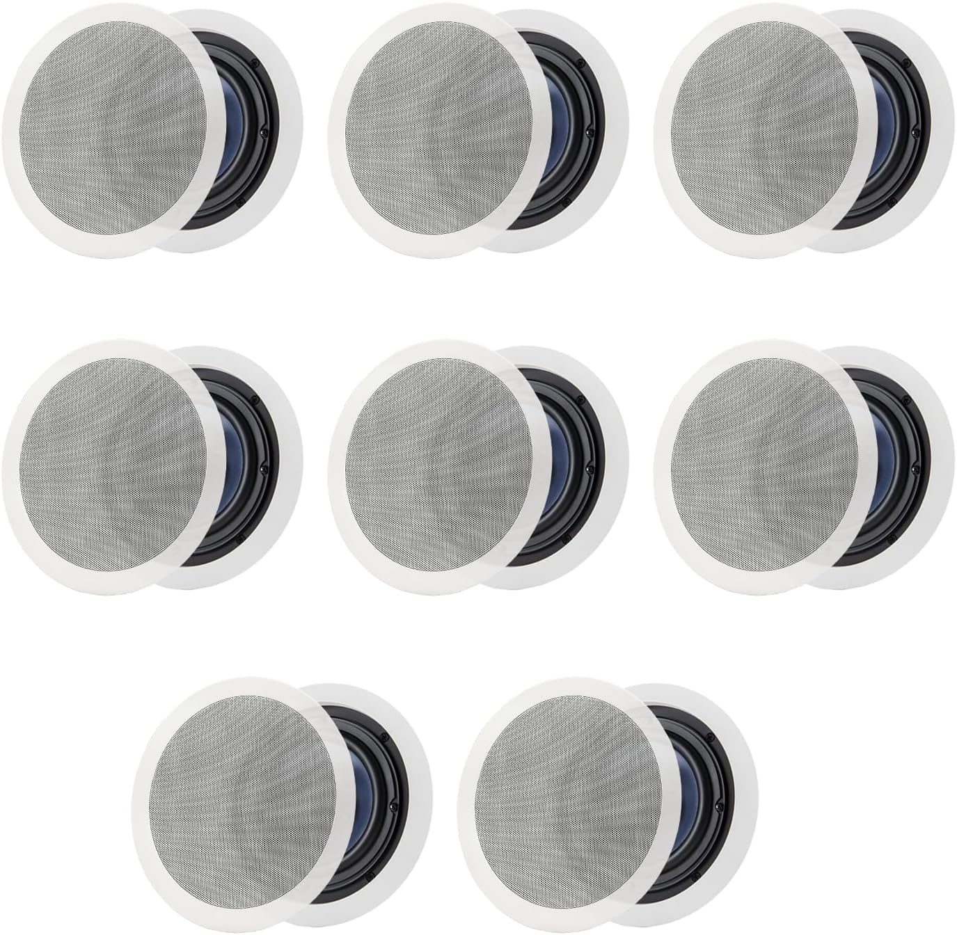 Polk Audio RC80i In - Ceiling Speakers (8 Speaker Bundle) - electronicsexpo.com - In Ceiling In Wall Speakers