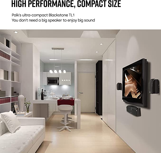 Polk Audio TL1 Satellite Speaker (Each/Black) - electronicsexpo.com - Surround Speakers