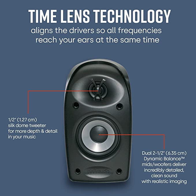 Polk Audio TL1 Satellite Speaker (Each/Black) - electronicsexpo.com - Surround Speakers
