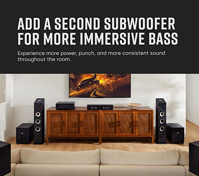 Polk Monitor XT10 Home Subwoofer, 10" Deep Bass Woofer (Certified Refurbished) - electronicsexpo.com - Subwoofers