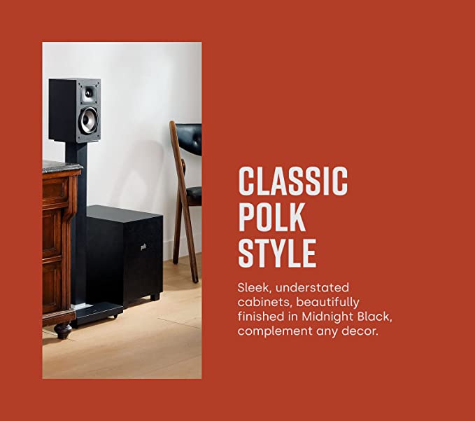 Polk Monitor XT10 Home Subwoofer, 10" Deep Bass Woofer (Certified Refurbished) - electronicsexpo.com - Subwoofers