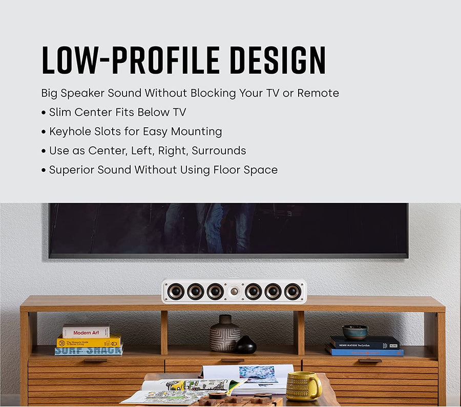 Polk Signature Elite ES35 Slim Center Channel Speaker - electronicsexpo.com - Center Channel Speaker