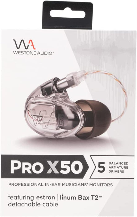 Westone Audio Pro X50 Universal-Fit Professional 5-Way In-Ear Musician's Monitors
