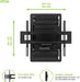 Kanto R500 Recessed In-Wall Full Motion TV Mount for 46" to 80" TVs