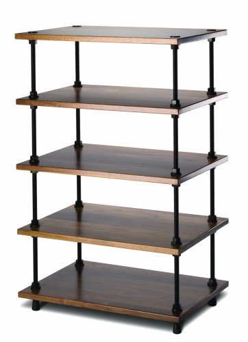 Salamander Designs A5/W Archetype 5 - Shelf Audio Stand (Walnut) - electronicsexpo.com - Media Racks & Stands