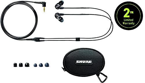 Shure SE215 - K Professional Sound Isolating Earphones with Single Dynamic MicroDriver, Secure In - Ear Fit - Black - electronicsexpo.com - Pro Headphones