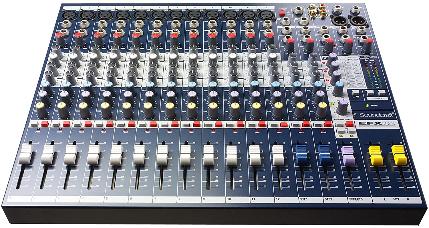 Soundcraft EFX12 High - Performance 12 - Channel Lexicon Effect Mixer - electronicsexpo.com - Pro Mixers