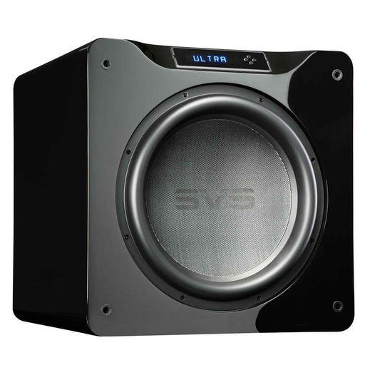 1SVS SB16-Ultra 16" Sealed Subwoofer  Powered Subwoofer with DSP and Smart App (Piano Gloss Black)