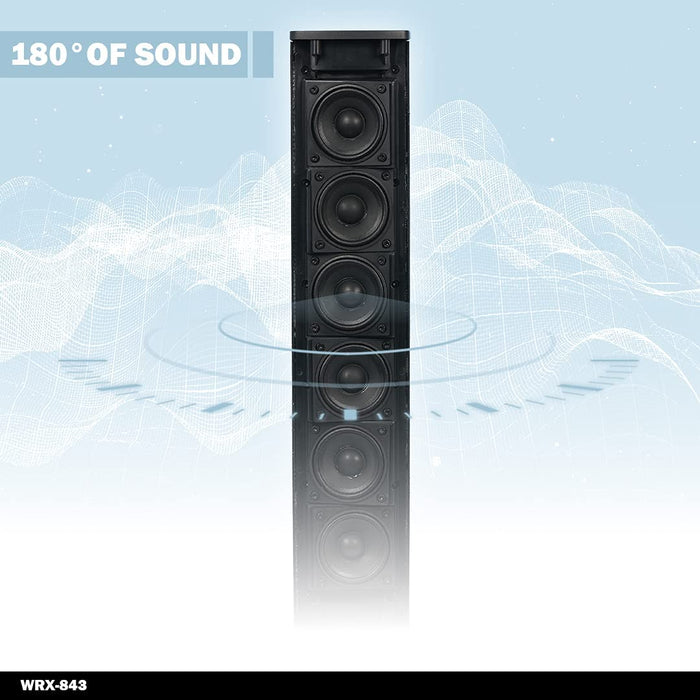 Gemini Sound WRX-843 Professional Audio Bluetooth 78" Tall Column Line Array PA Speakers, 8" Subwoofer