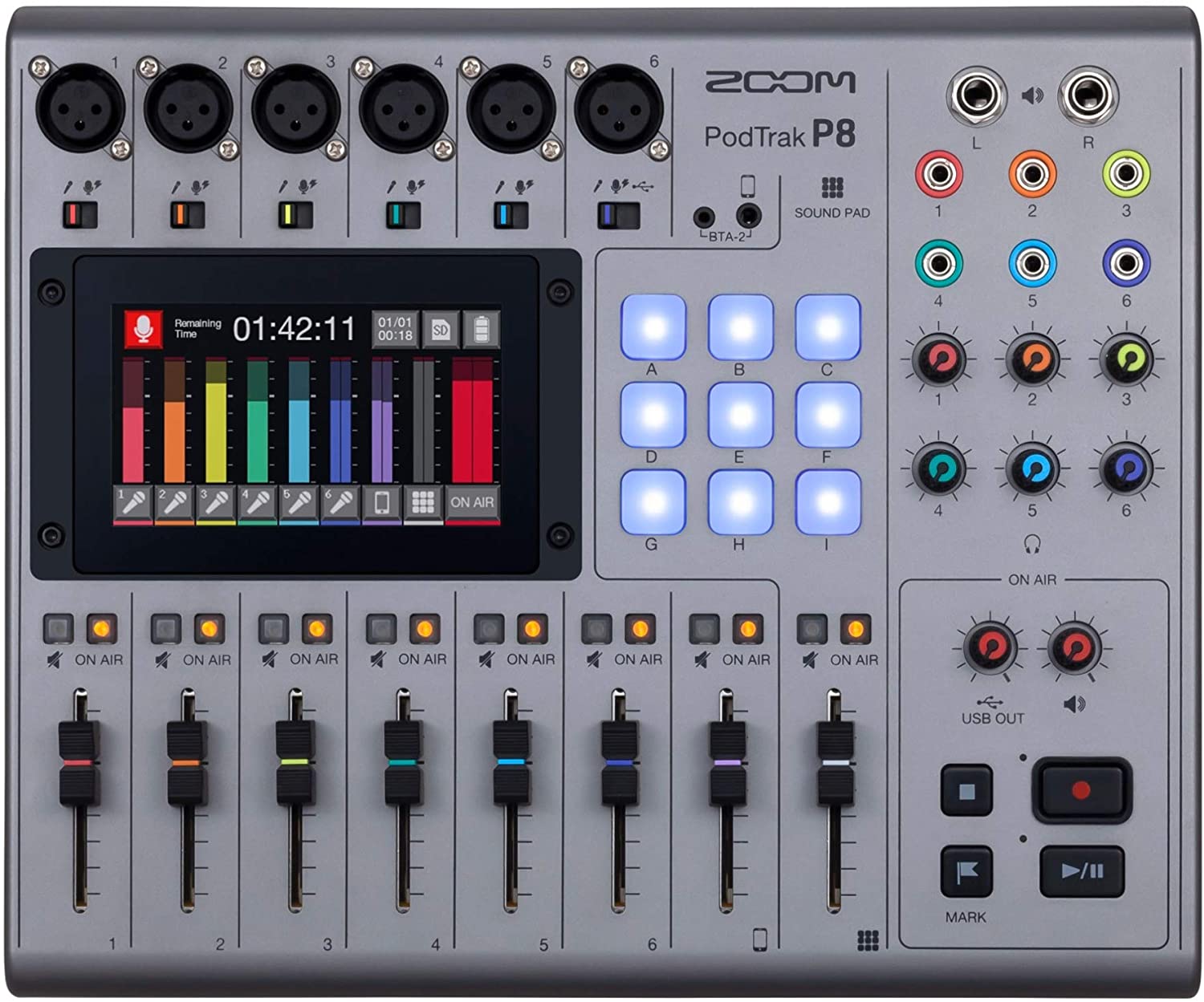 Zoom PodTrak P8 Podcast Recorder Battery Powered - electronicsexpo.com - Podcasting