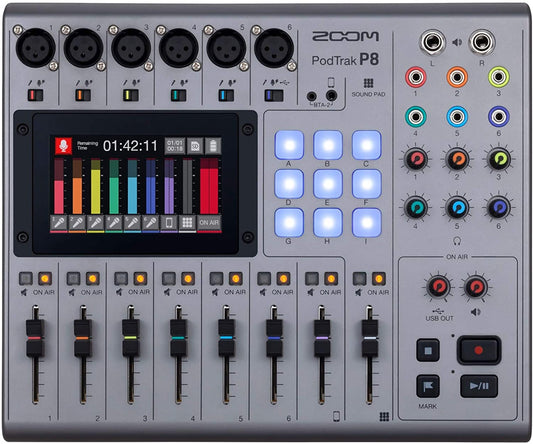 Zoom PodTrak P8 Podcast Recorder Battery Powered - electronicsexpo.com - Podcasting
